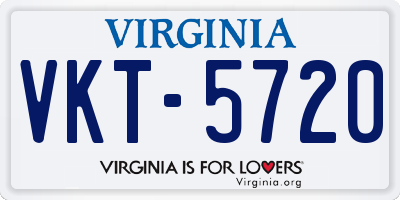 VA license plate VKT5720