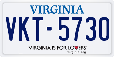 VA license plate VKT5730