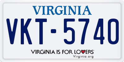 VA license plate VKT5740