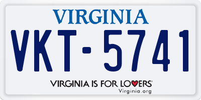VA license plate VKT5741