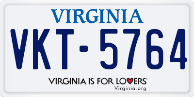 VA license plate VKT5764