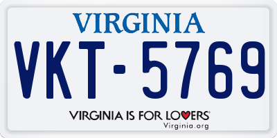 VA license plate VKT5769