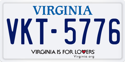 VA license plate VKT5776