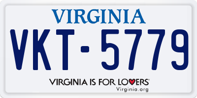 VA license plate VKT5779