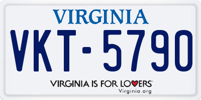VA license plate VKT5790