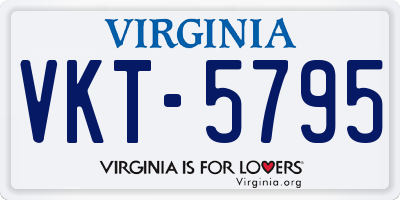 VA license plate VKT5795
