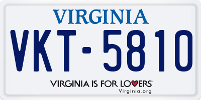 VA license plate VKT5810