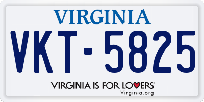 VA license plate VKT5825