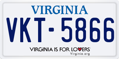 VA license plate VKT5866