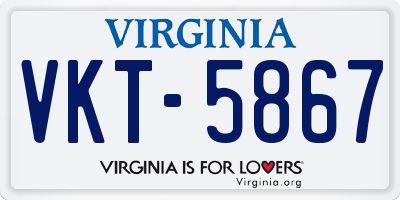 VA license plate VKT5867