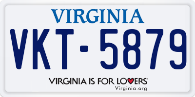 VA license plate VKT5879