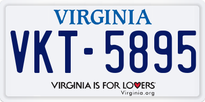 VA license plate VKT5895
