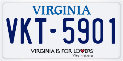 VA license plate VKT5901