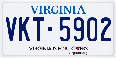 VA license plate VKT5902
