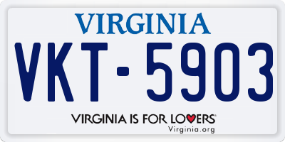 VA license plate VKT5903