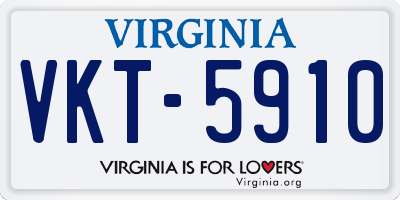 VA license plate VKT5910