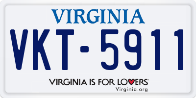 VA license plate VKT5911