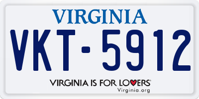 VA license plate VKT5912