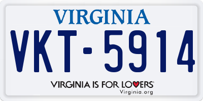 VA license plate VKT5914