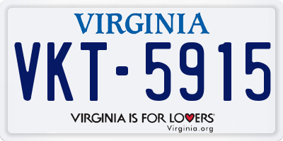 VA license plate VKT5915