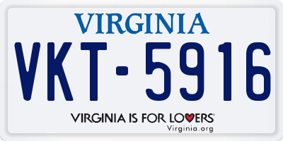 VA license plate VKT5916