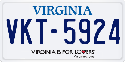 VA license plate VKT5924