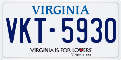 VA license plate VKT5930