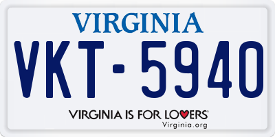 VA license plate VKT5940
