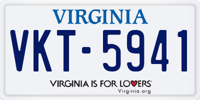 VA license plate VKT5941
