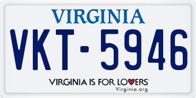 VA license plate VKT5946