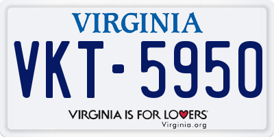 VA license plate VKT5950