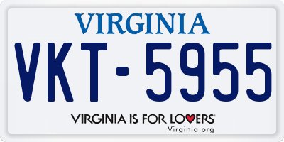 VA license plate VKT5955
