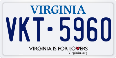 VA license plate VKT5960
