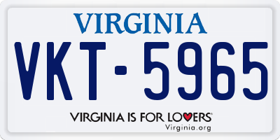 VA license plate VKT5965
