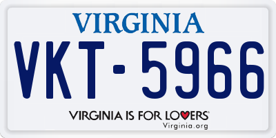 VA license plate VKT5966