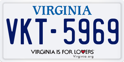 VA license plate VKT5969