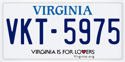 VA license plate VKT5975