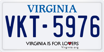 VA license plate VKT5976
