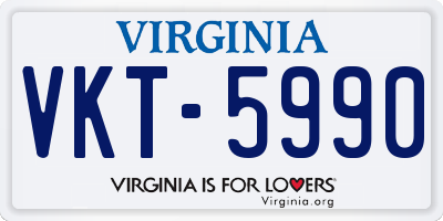VA license plate VKT5990