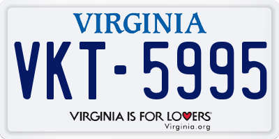VA license plate VKT5995