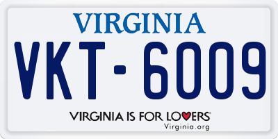 VA license plate VKT6009