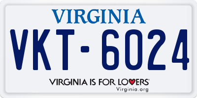VA license plate VKT6024