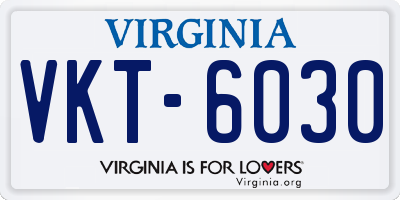VA license plate VKT6030