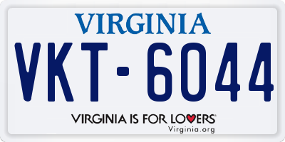 VA license plate VKT6044