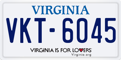 VA license plate VKT6045