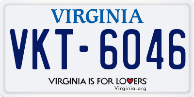 VA license plate VKT6046