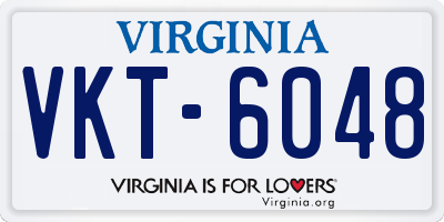VA license plate VKT6048