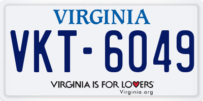 VA license plate VKT6049
