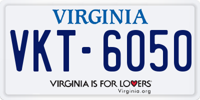 VA license plate VKT6050