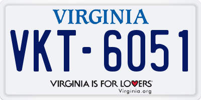 VA license plate VKT6051
